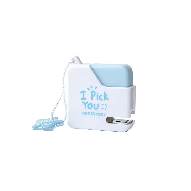Fashion With 40pcs No.10 Staples Stapler Mini Portable Effortless Paper Binding Machine Color Manual Binding Tool Office School
