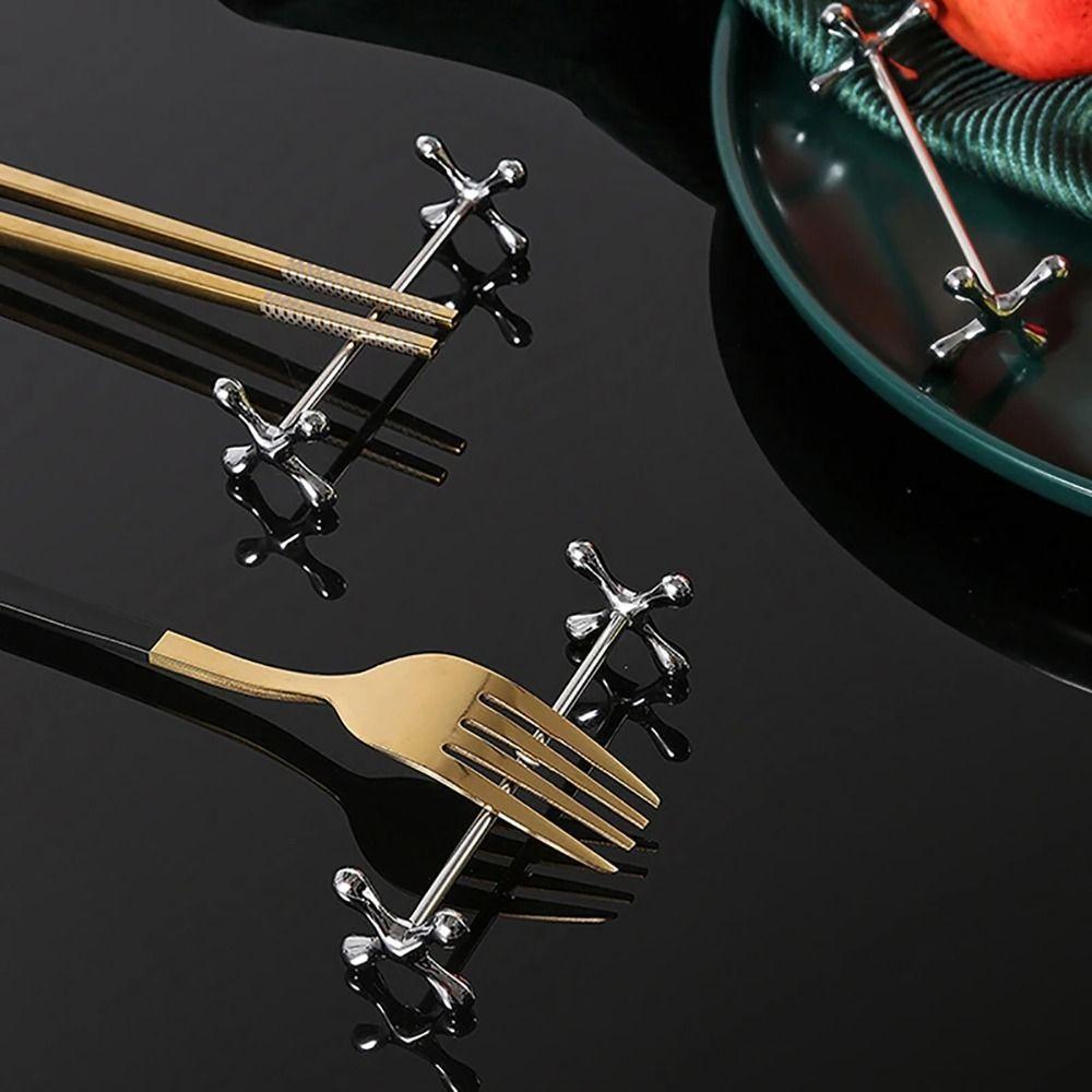 1Pcs Metal Chopstick Holder Plum Shape Tableware Stand Chopsticks Rack  Art Craft Table Decoration