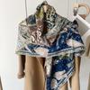 Womens Silk Cashmere Wool Scarf Winter Warm Square Shawl Fashion Luxury