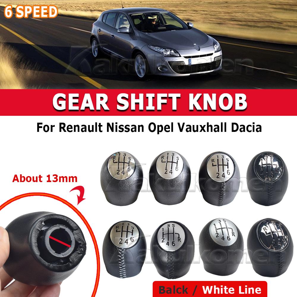 6 Speed Gear Shift Knob Lever Shifter Gear Stick Handball For Renault Megane/Scenic/Laguna/Espace For Vauxhall/Opel Movano