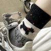 Winter Is Coming~ Wool Thermal Socks Children'S Medium Tube Socks Thickened Plush Cute Puppy Stockings