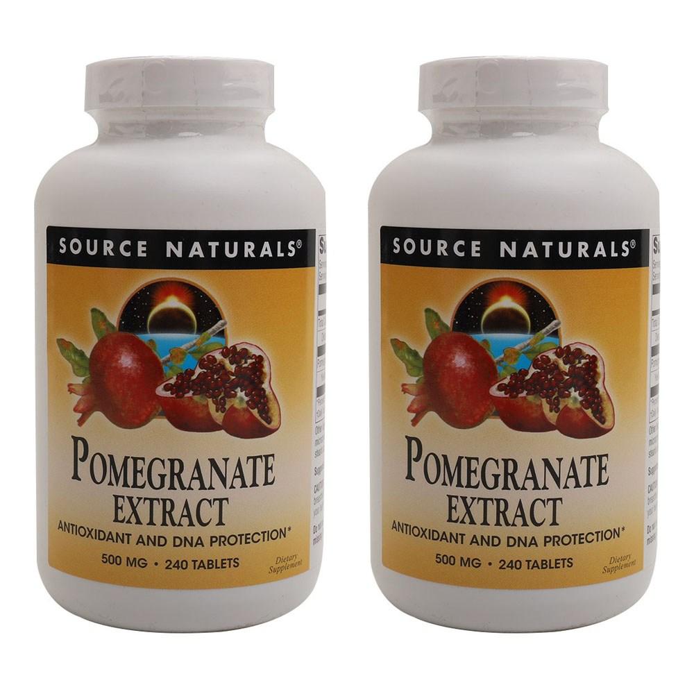 Source Naturals Pomegranate Extract 500mg Tablets 240 Tablets 2 pcs Ingredients: may be subject to change at the | 240 Tablets 2 pcs
