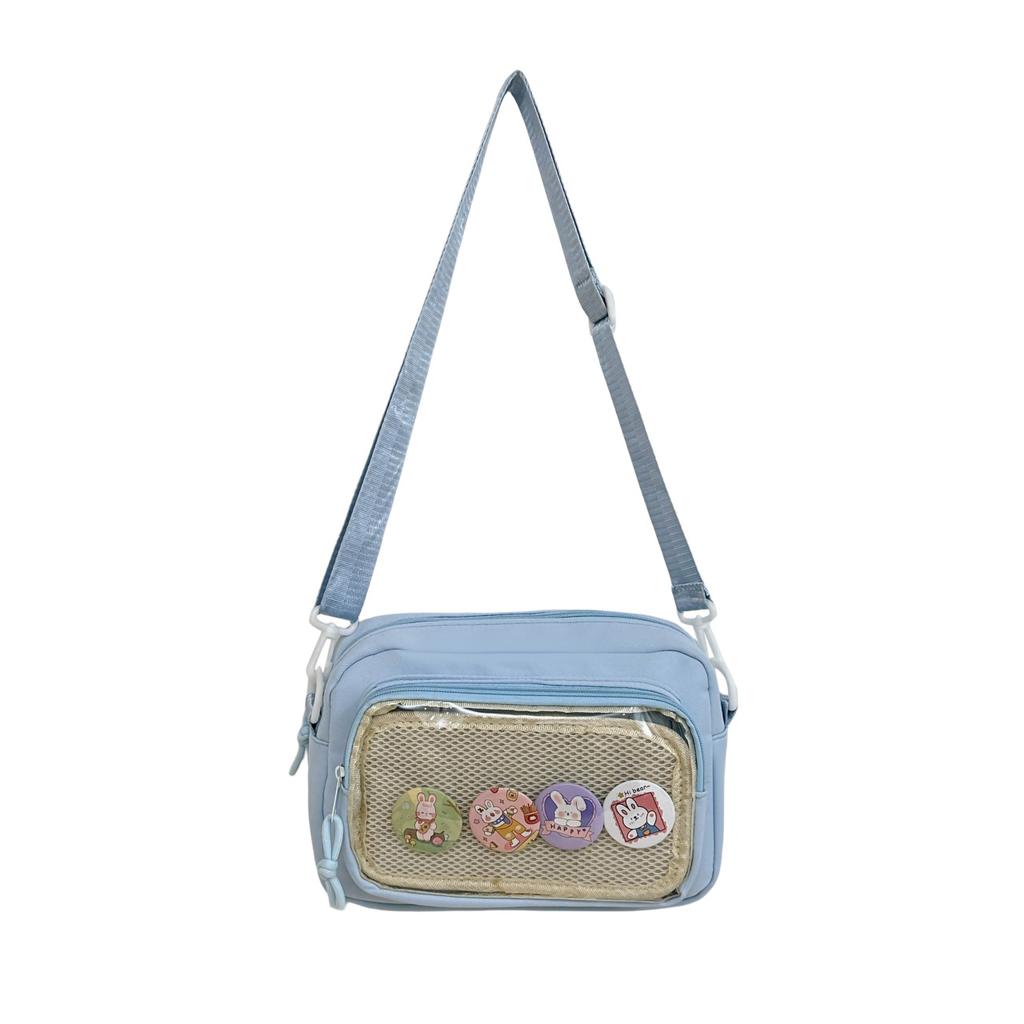 Japanese girl ins transparent pain bag, small food, shoulder oblique span bag, women's versatile casual mobile phone small bag