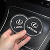 1/2pcs Non-slip Car Diamond Water Cup Pad Rhinestone Silicon Mat For Lexus F-SPORT ES RX NX LS UX LM LX GX LC RZ IS CT GS RC HS