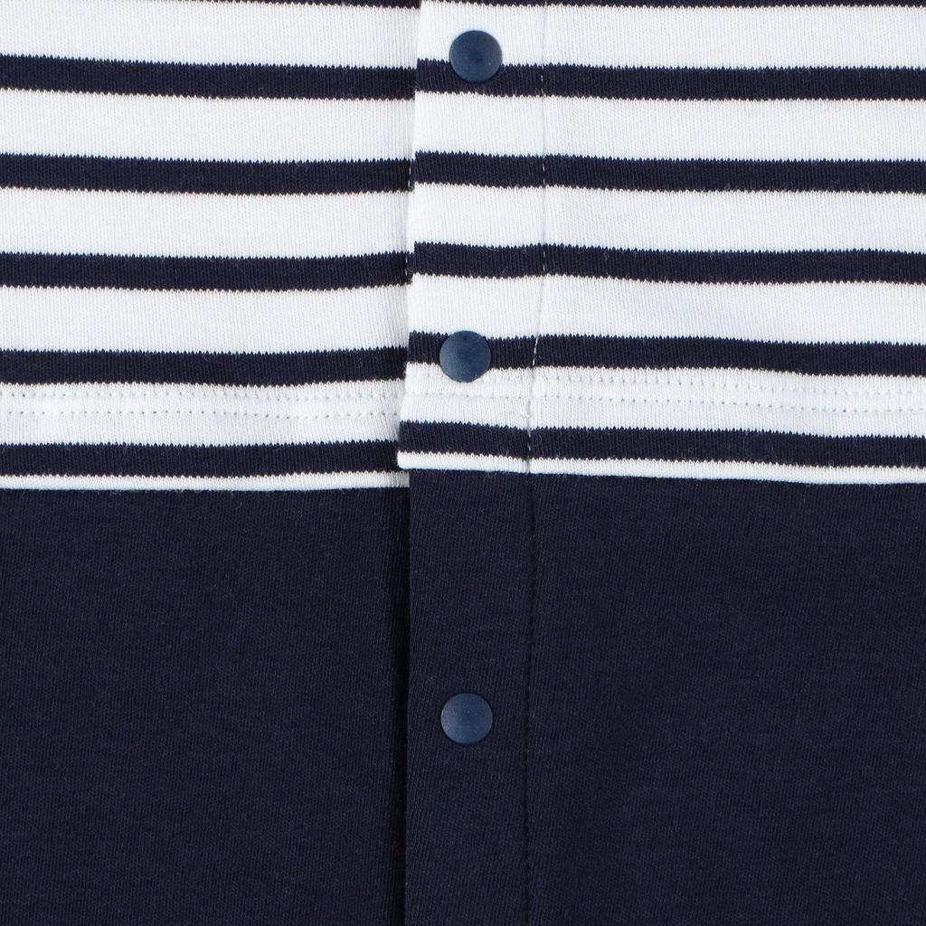 Comme Ca Ism Sailor Collar Long Sleeve Striped Two-Way Jumpsuit, 23-41EK07-205, 60-80cm,