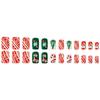 Festive Press On Nail SelfAdhesive Gel Stickers Christmas Patterns Nail Art Tools With Emery Board