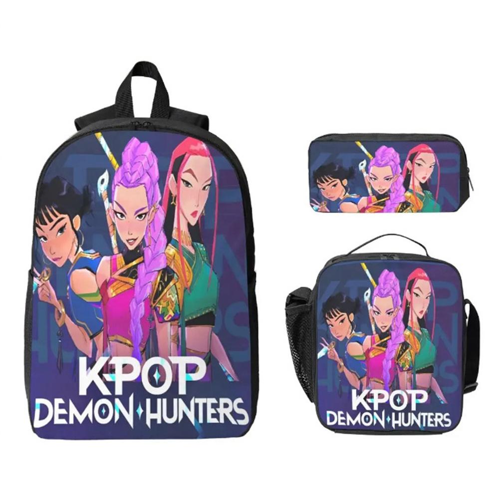 K-Pop Hunter Magic Girls New Children's Backpack DIY Customizable Unisex Student Bag Kindergarten Double Shoulder Cute Cartoon