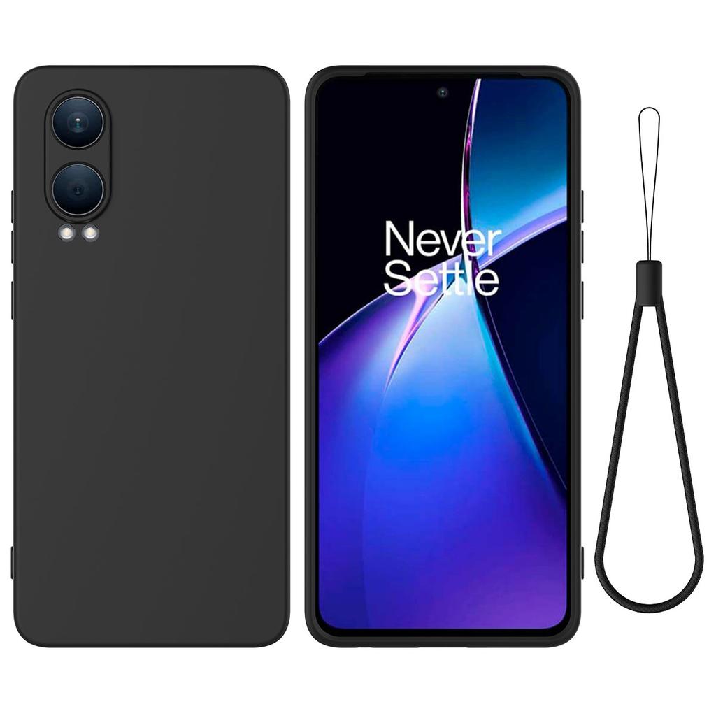 For Oppo K12x 5G (China)/OnePlus Nord CE4 Lite 5G Case Liquid Silicone Anti-Drop Phone Cover with Hand Strap