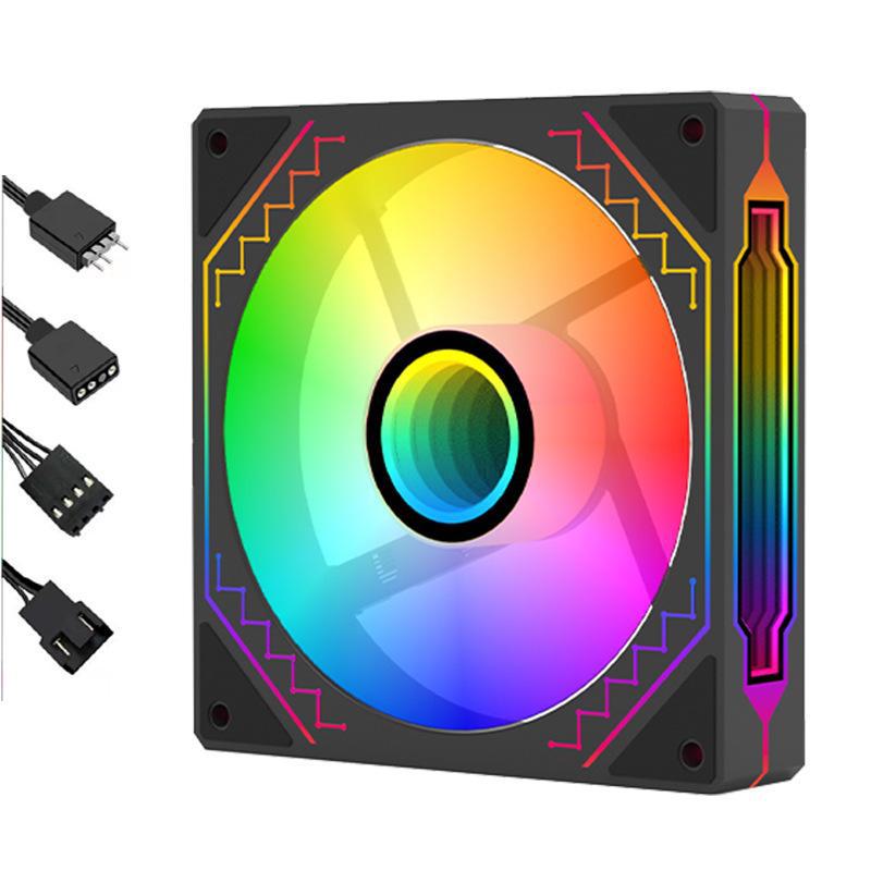 Prism 4Pro ARGB 12cm Weißer Leiser Kühlventilator mit Sync-Temperaturregelung für Desktop-PCs