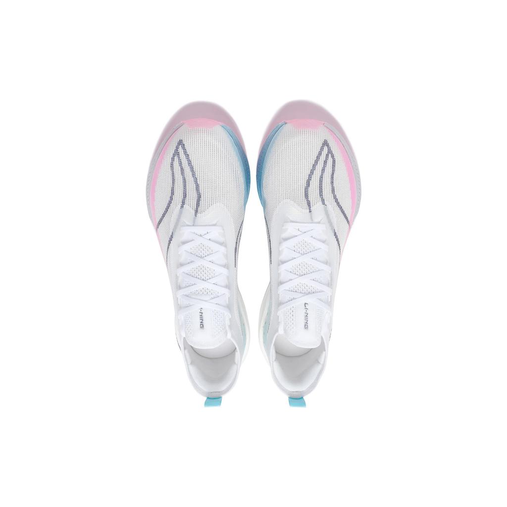 New LiNing Feidian 3 Elite Cushioning Anti Slip And Wear Resistant Low Top Casual Running Shoes Unisex White Blue Pink ARMT035-4