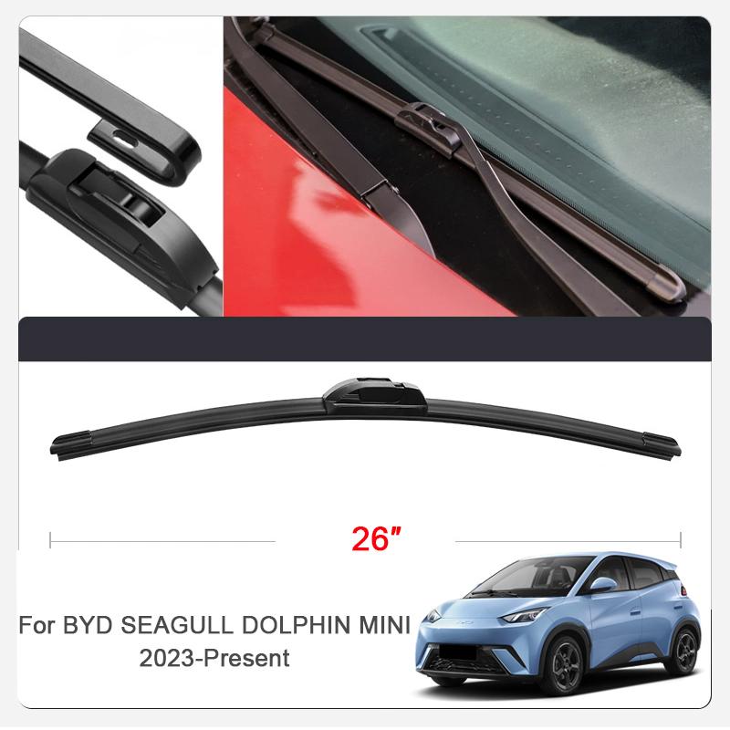 2PCS Car Blade Windshield Wiper Windshield For BYD ATTO YUAN PLUS CHAZOR KING DOLPHIN HAN SEAGULL MINI SEAL SEALION 7 SHARK SONG