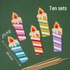 Colorful Macaron Cartoon Birthday Candle Decorations