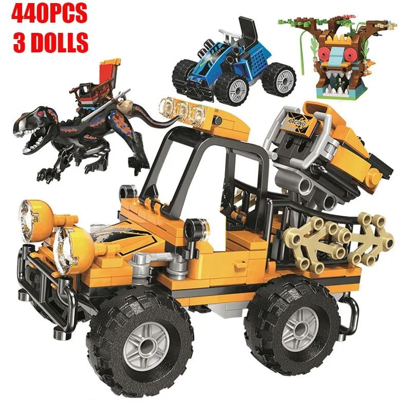Jurassic World Dinosaur Park Tyrannosaurus Rex Pterosauria Truck Series Byggeklosser Dinosaur Bil Murstein Leker Barn Gaver