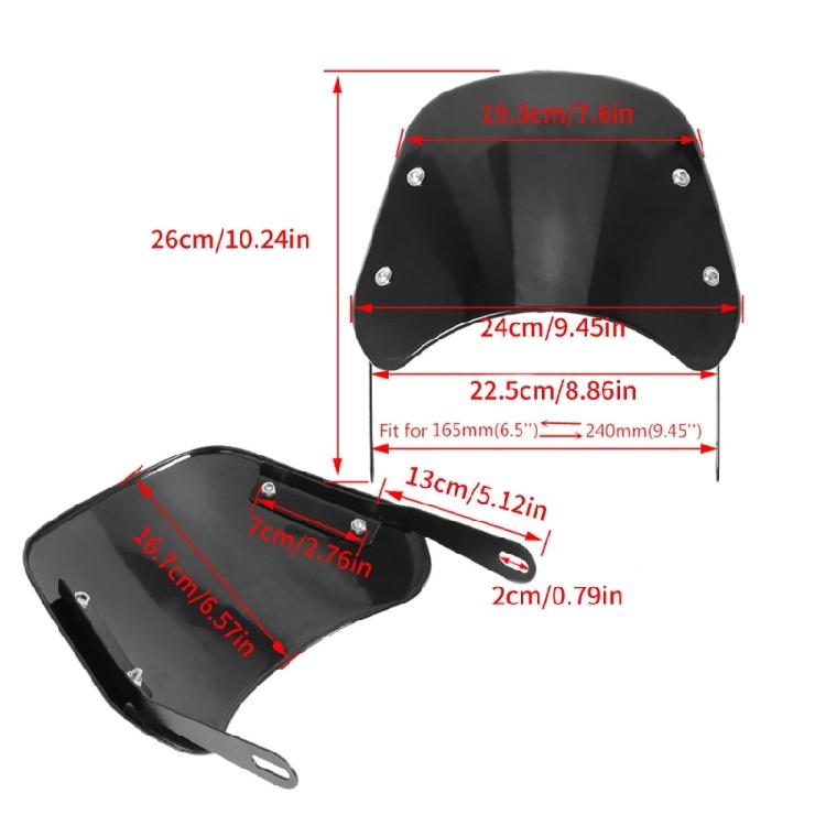 Motorcycle Windscreen Wind Deflector Universal Motorcycle Windshield for CG125