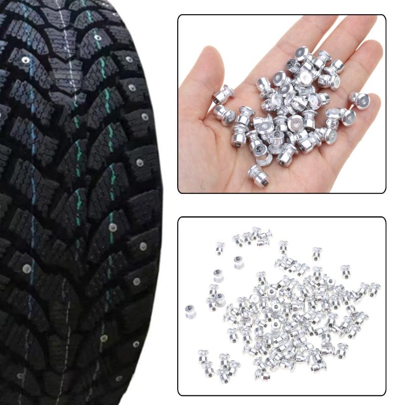 100Pcs Universal Bicycle Wheel Tire Studs Motorcycle Anti-slip Screws Spikes