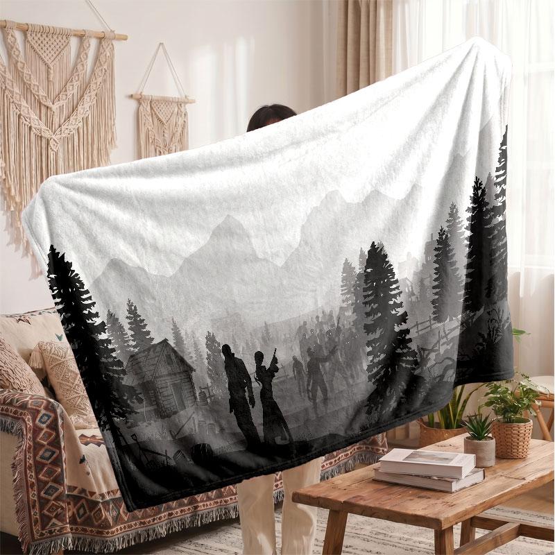 Warm Flannel BlanketResident Evil Soft Cozy Throw Blanket for Bedroom Couch