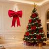 Velvet Bow Ribbon Vibrant Christmas Bow Hanging Bow Decor  Large Christmas Decoration For Commercial Display Wedding Room