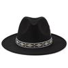 Autumn and winter new products, European and American ethnic style jazz hat, gentleman's black top hat, imitation felt hat, men's and women's hats