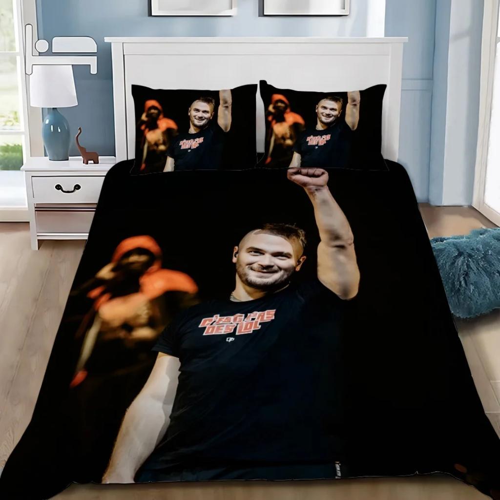 3D tištěné povlečení JuL Rapper JuL C'est Pas Povlak na peřinu Povlak na polštář 2/3 ks 3D potisky Povlaky na přikrývku Jednolůžko Dvojlůžko Velká velikost