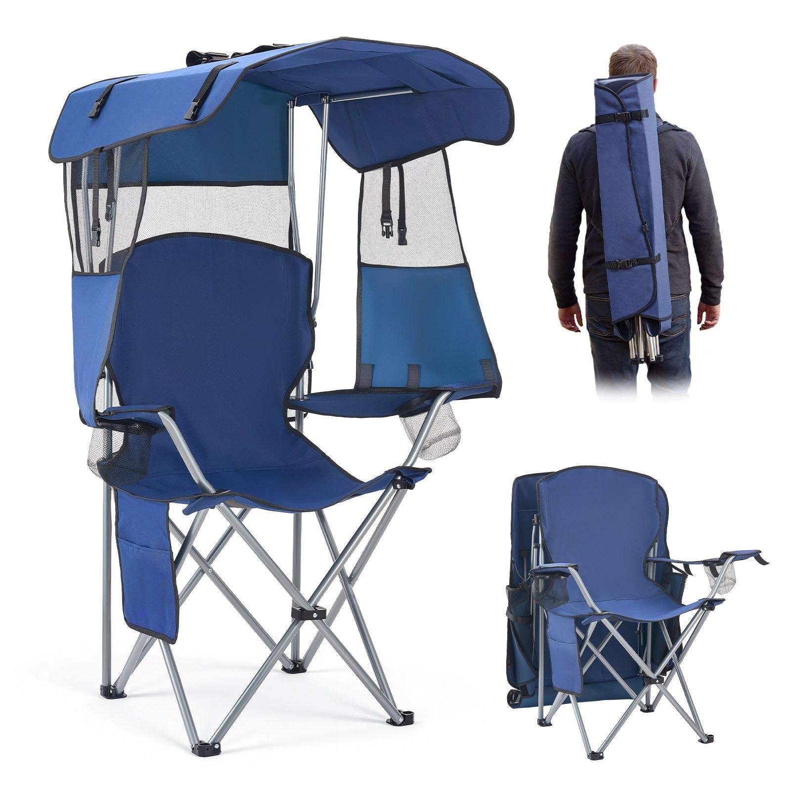 VEVOR Camping Chair with Canopy Shade