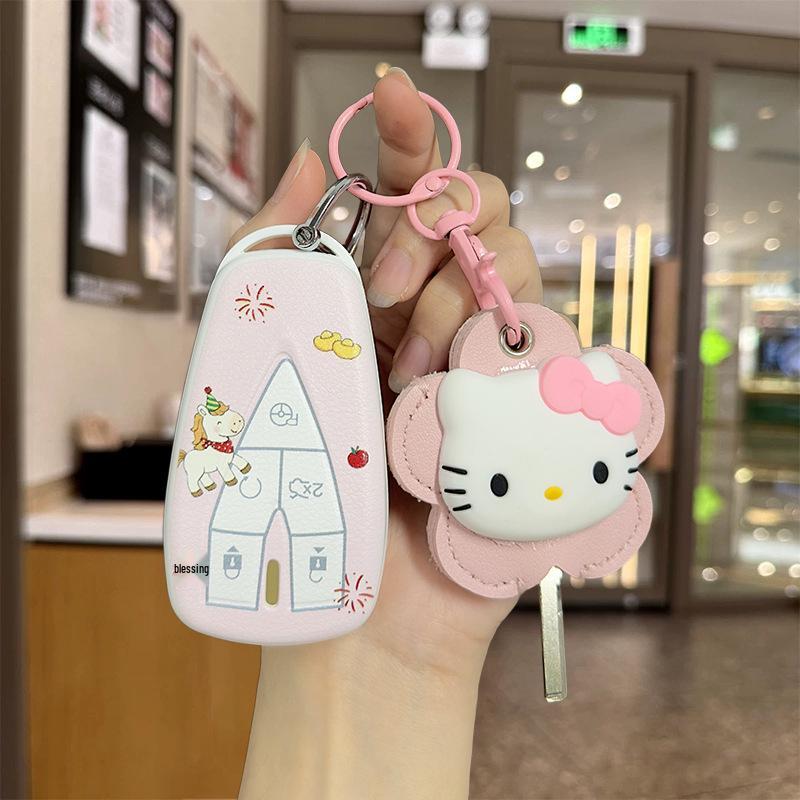 Changan Car Key Case for CS75Plus, Eado, CS35Plus, Oshan X5/X7/X85 - Unik Design for Women