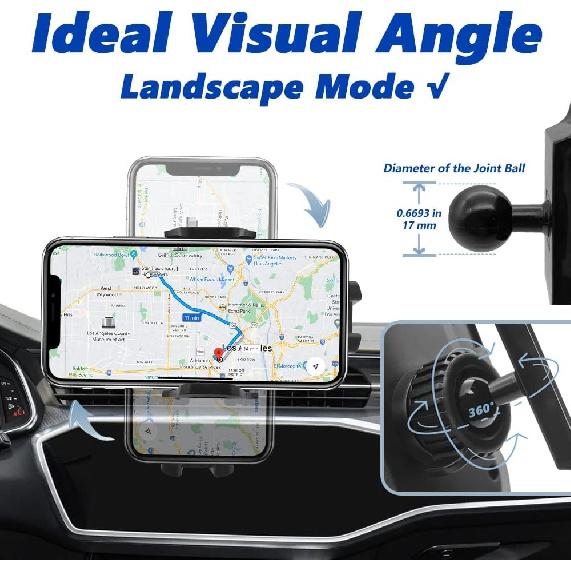 Car Phone Mount 2020-2024 Mercedes Benz GLE Class and 2020-2024 GLS Class [Thick Case Friendly] Mobile Phone Holder Cell Navigation Bracket Air Vent
