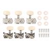Big Square Head Guitar Machine Heads Silver Folk Instrument Tuning Pegs  For Acoustic Guitar
