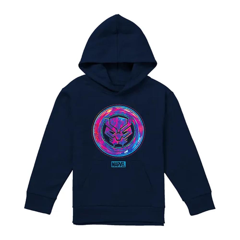 Black Panther Childrens/Kids Scratch Pull Over Hoodie