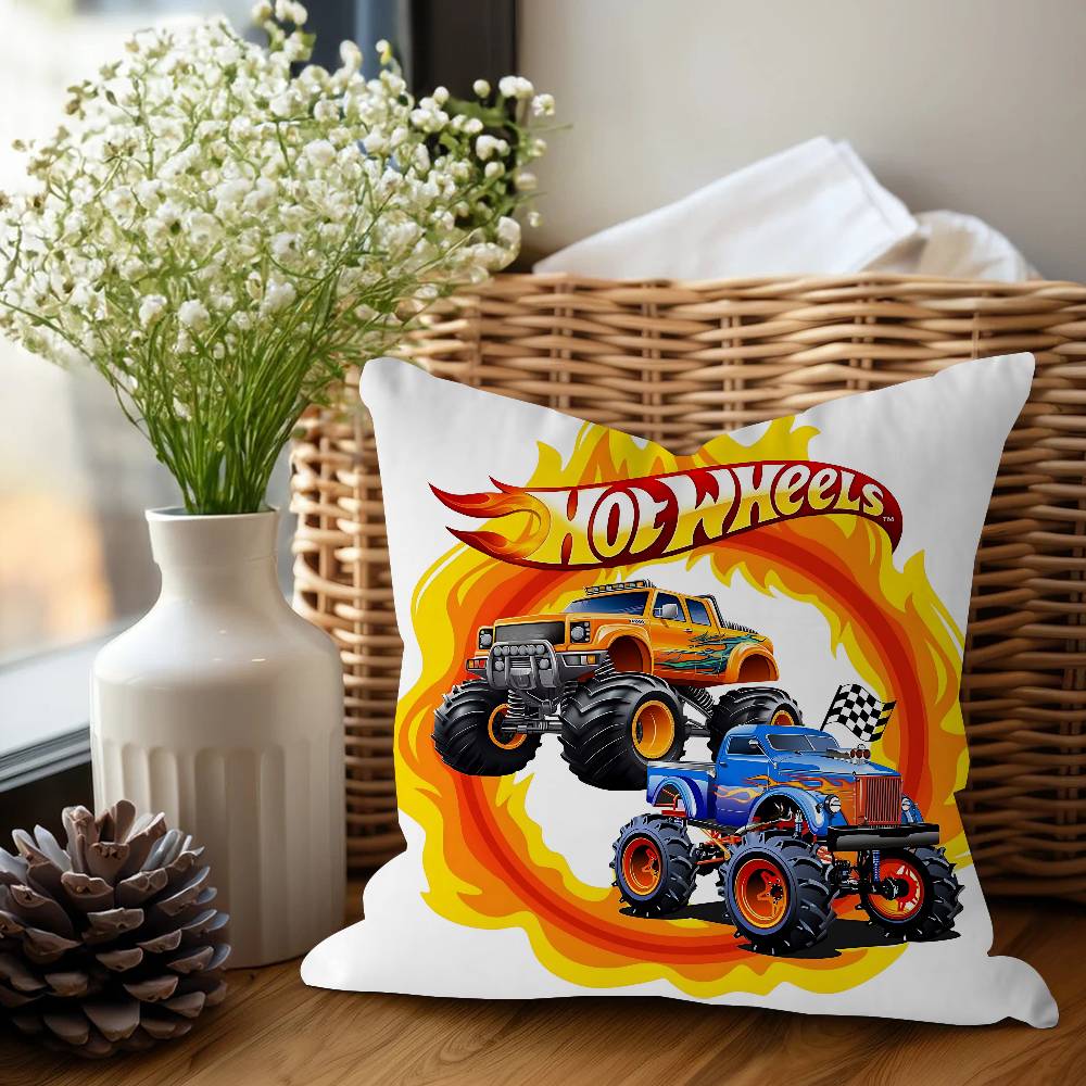 Hot Wheels Pillow Gift Home Office Decoration Bedroom Sofa Car Cushion Cover Case 45x45