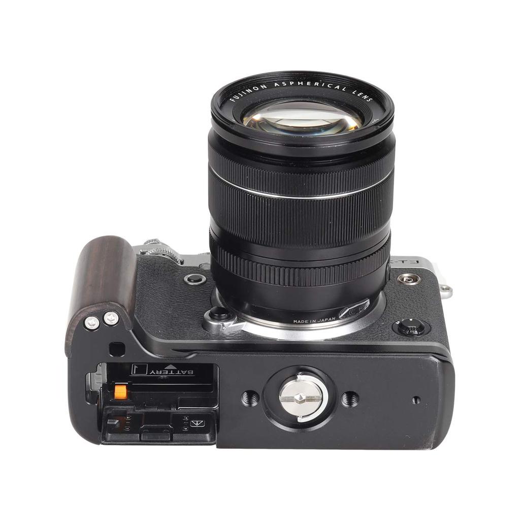 WEPOTO Fujifilm Hand Grip Metal Ebony Wood X-T3 GP-XT3