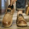 Retro Low-Top Schuhe Herrenschuhe Stil Leder Herbst Neu Lässige Lederschuhe Herren Weiches Leder Weiche Sohlen Herren Schuhe mit großem Zeh