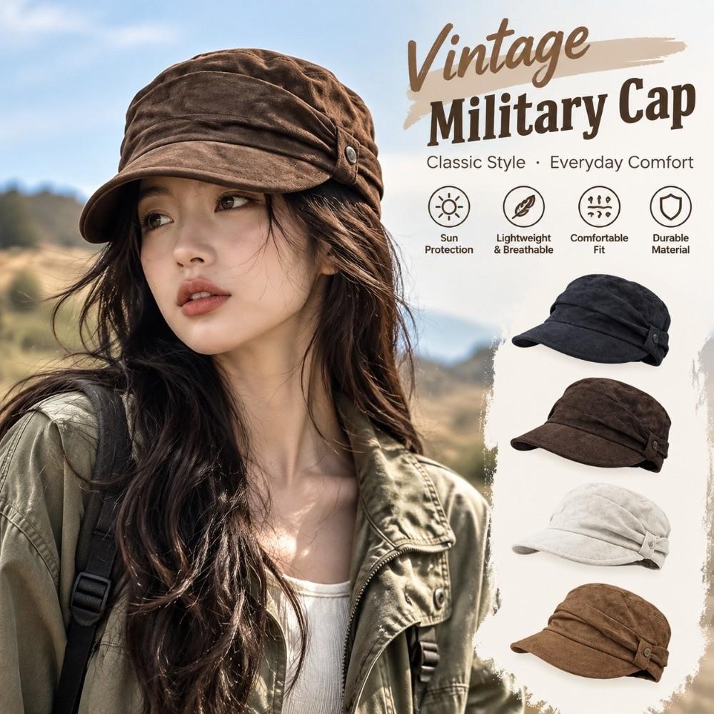 Wind Resistant Ruched Equestrian Hat Adjustable Inner Band Vintage Literary Hat Weekend Outing