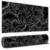 Emerald Gold Wave Texture Xxl Mousepad Abstract Marble Art Print Lock Edge NonSlip Desktop Table Mat For Gamer Office