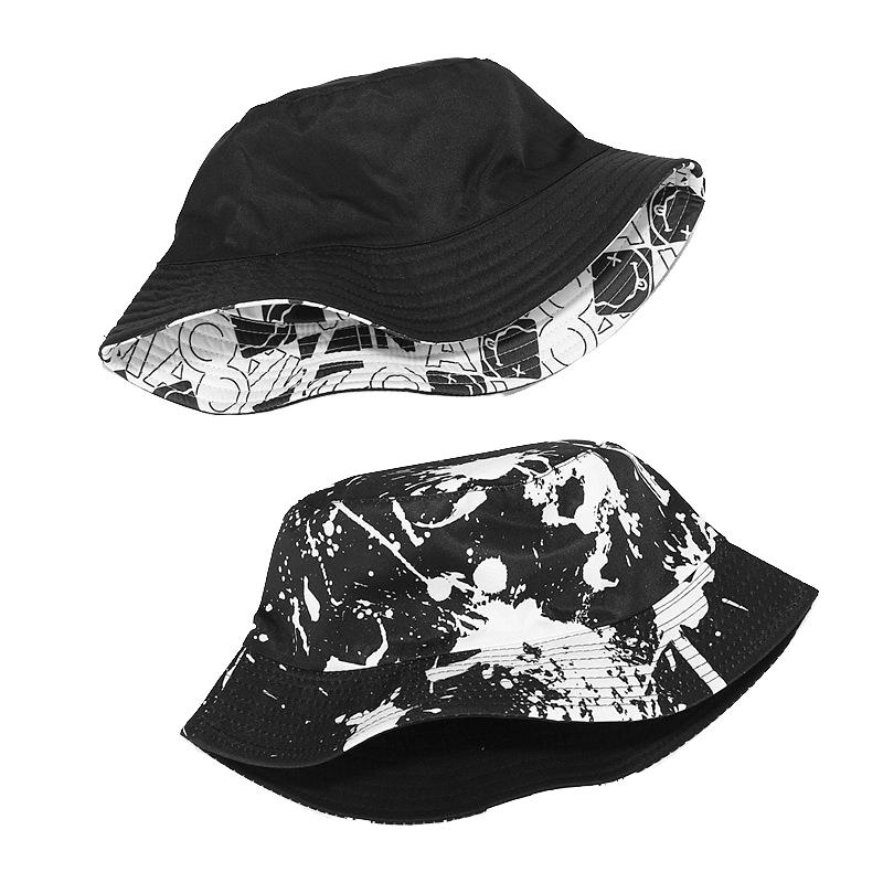 Cappello a Secchiello Reversibile con Graffiti - Cappello da Sole Unisex Double-Sided Versatile per l'Esterno e Stile Hip-Hop per Uomini e Donne