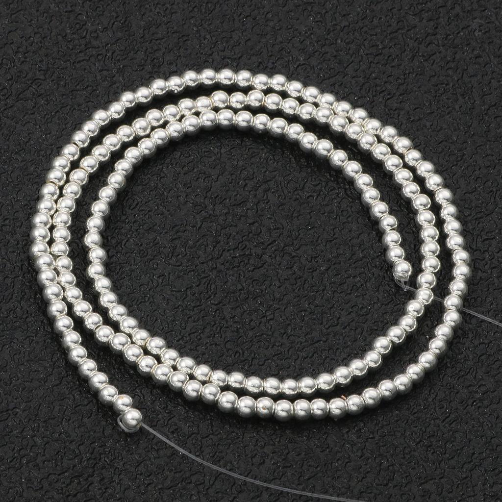 45 Style Natural Stone Silver Color Hematite Beads Heart Square Round Spacer Beads for Jewelry Making Diy Bracelet Necklace 15''