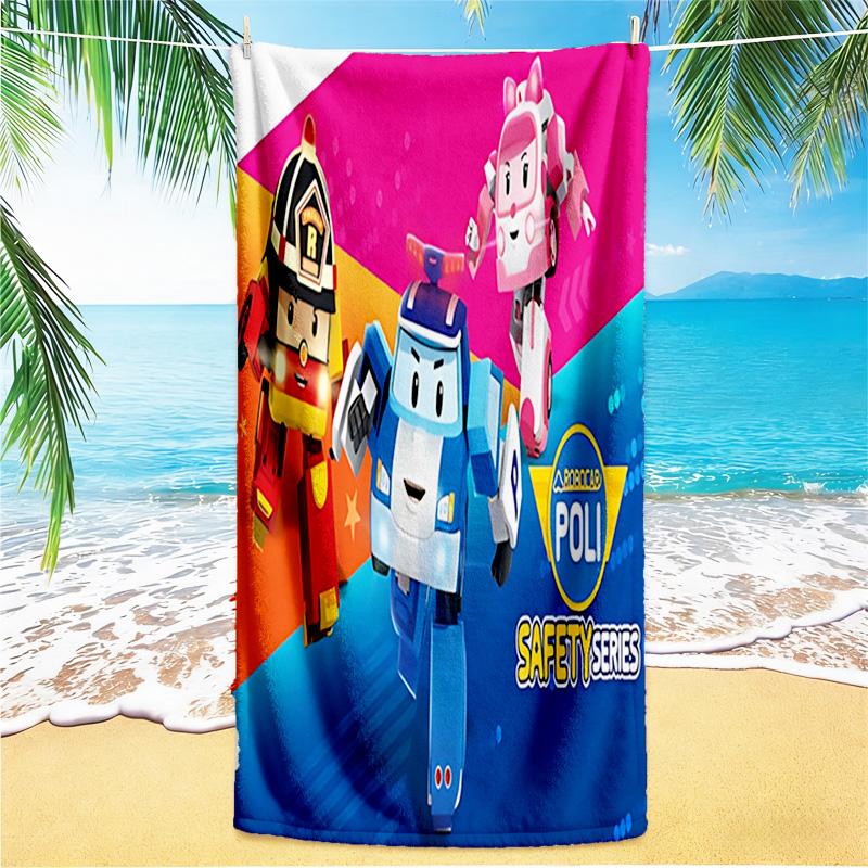 1pc Robots Vehicles beach towel,quick drying absorbent beach towel,outdoor sports swimming beach towel,Soft and comfortable Y73060