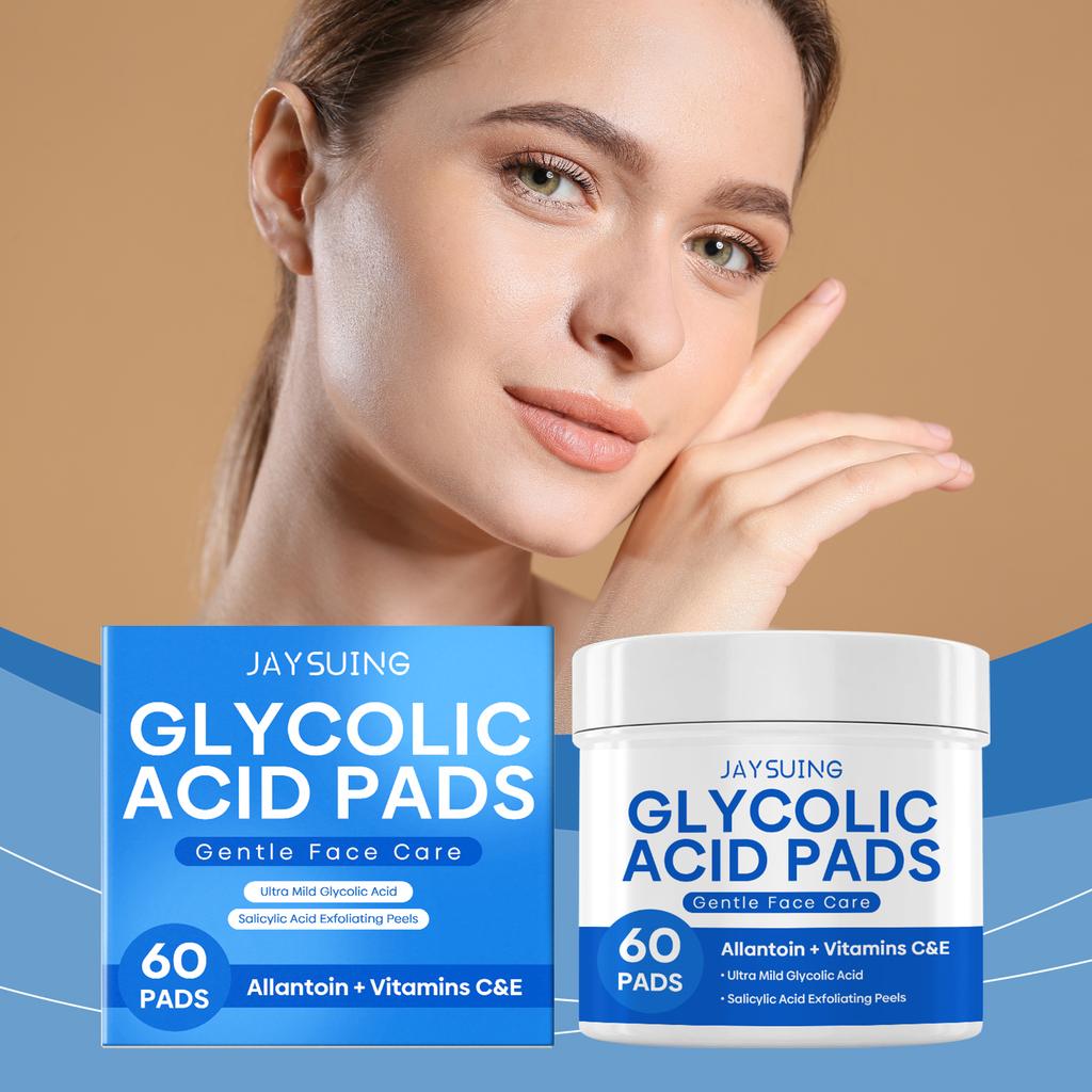 Glycolic Acid Exfoliating Pads, Gentle Cleansing Exfoliating Face Care Cleansing Pads