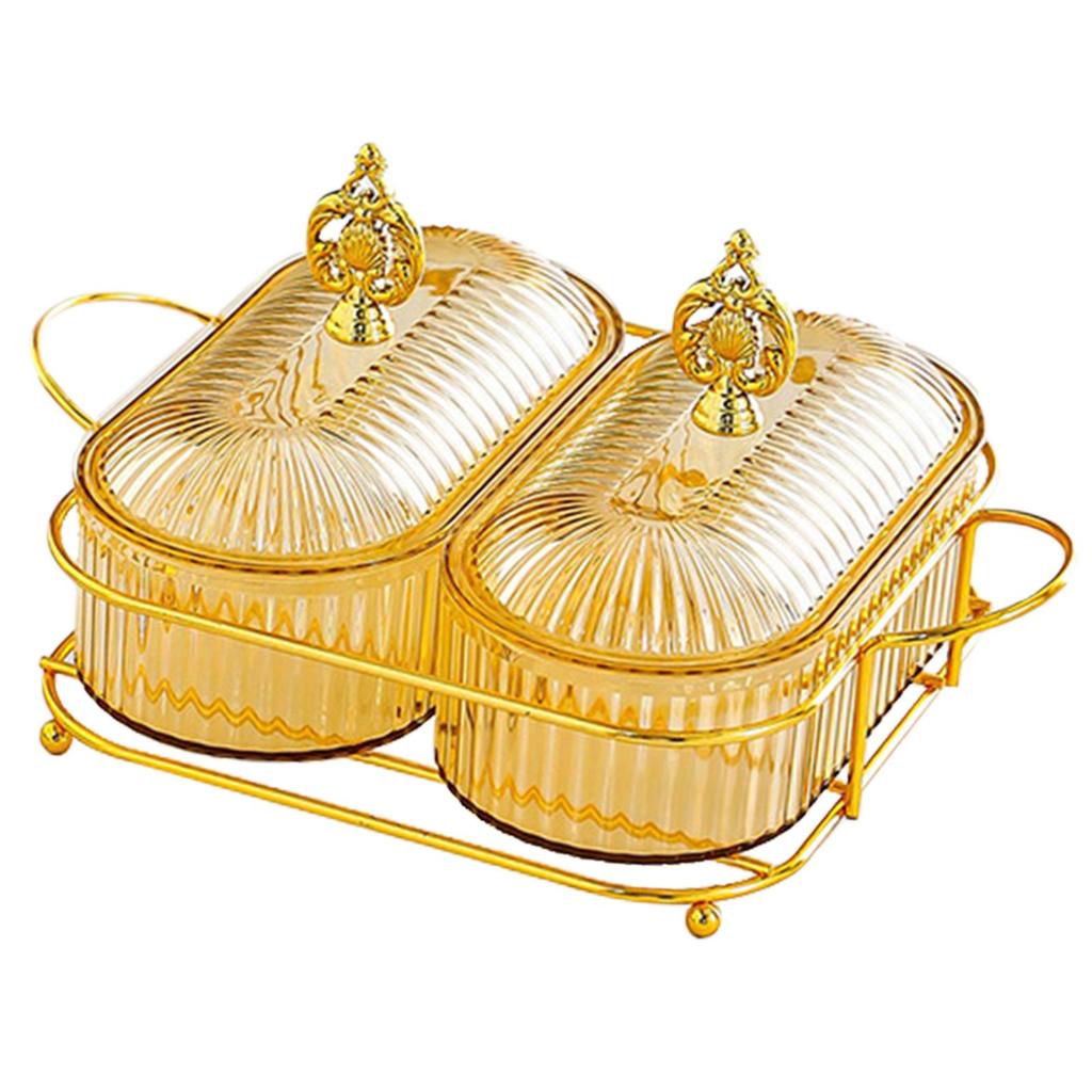 Candy Bowl Appetizer Serving Tray Snack Dishes Divided Platter Fruit Container With Lids