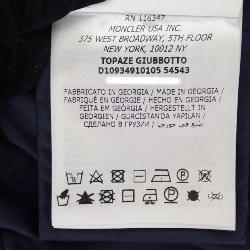 MONCLER  D10934910105_54543 Mod coat Navy polyester Women