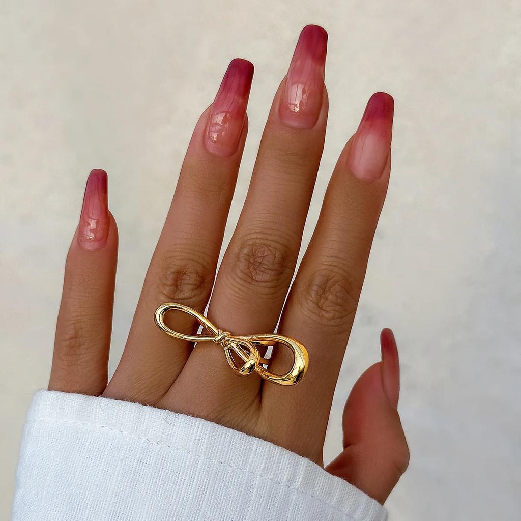 Metal Jewelry Party Gifts Personalized Fashionable Glossy Women Design Birthday Daily Ring Unique New For Accessory