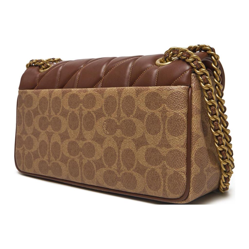 Coach Tabby 26 Magnetic Closure Leather Shoulder Crossbody Bag Medium Women Bags Brown CY815-B4N4