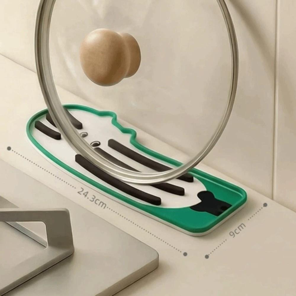 

Cartoon Spatula Storage Mat Soft Rubber Countertop Drain Pad New Pot Lid Mat Kitchen Use A