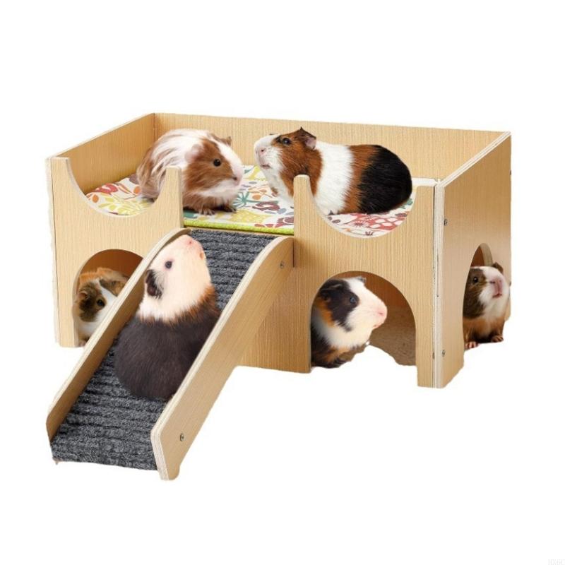 Hamster House Hideouts Climbing Stair Habitat Small Animals Play House HX6C