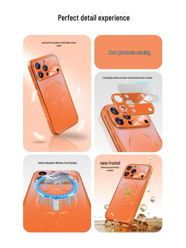 Corning Magnetic Matte Glass Case for iPhone 17 Pro Max, Skin-feel, AG Matte Finish