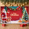 Xmas Party Banner Santa Claus Design Xmas Banner Festive Banner Reindeer Image For New Year Decor Christmas Party Family Party