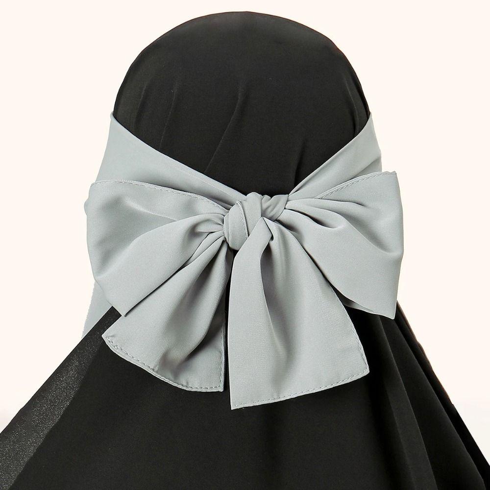 Tie Back Muslim Women's Scarves Stretchable Islamic Headscarf Modest Nida Head Wrap Cap  Daily Wear