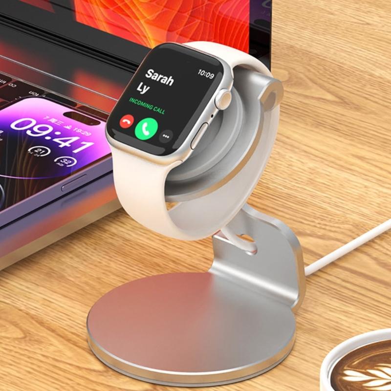 Aluminum Bracket Charger Dock Station Charging Holder for Intelligent Watch Stand Wireless Charging Station Replacement