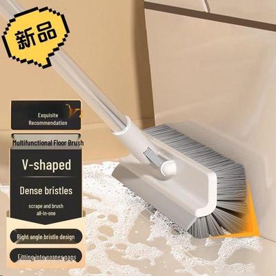Long Handle Bathroom Floor Crevice and Wall Scrub Brush