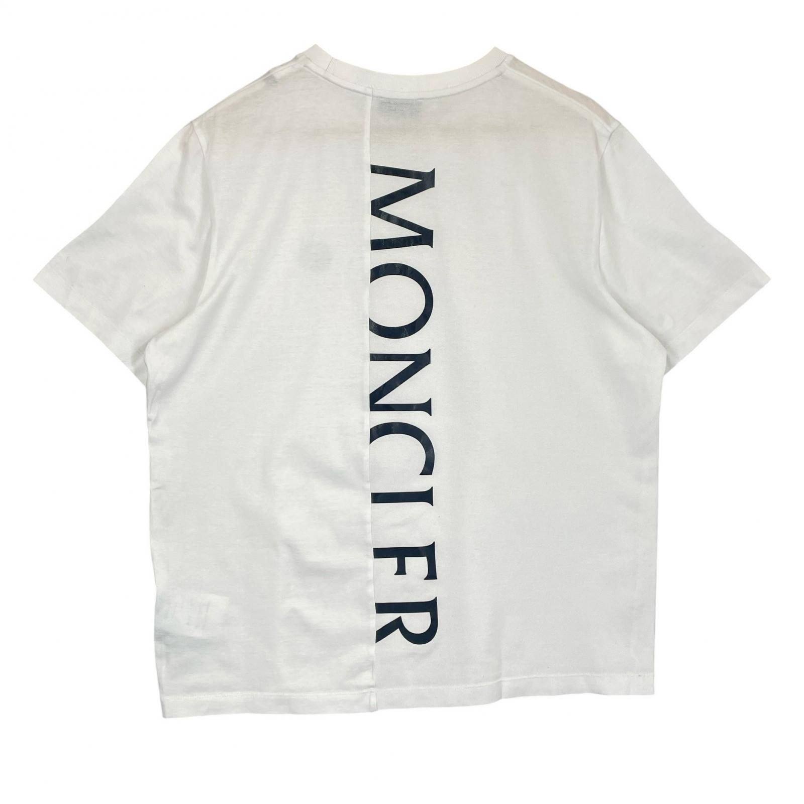 MONCLER M MENS Short Sleeve T-shirt White Authentic Model C-SCOM-20-40438 M белый