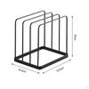 Chopping Board Rack Serving Tray Plate Organizer for Dining Room Home Pantry Black
